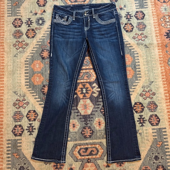 Vigoss Stretch Denim The Chelsea Slim Boot Cut Jeans Size 9/10 - Picture 2 of 11